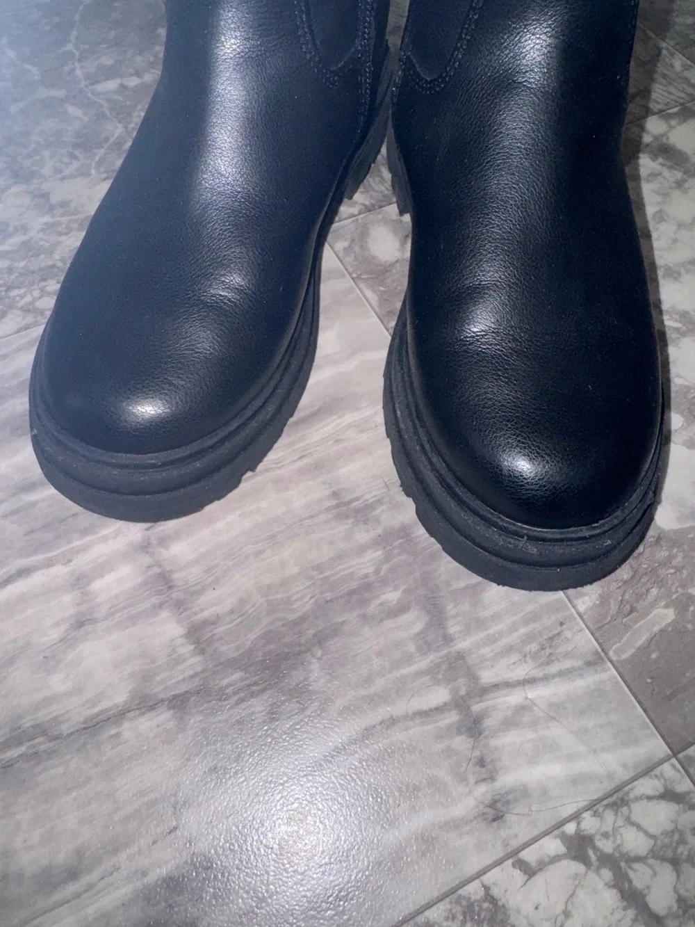 Art Class Girls Black Knee High Riding Boots Size 2 Side Zip